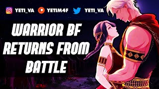 Warrior Boyfriend Returns From Battle Surprise Visit Cuddling Sleep Aid ASMR Roleplay [upl. by Hagep]