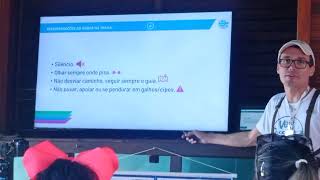 No Projeto Tamar tem as visitas monitoradas e palestras No dia em que visitei o Projeto vi Palestra [upl. by Darius]