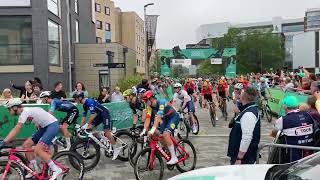 Tour of Britain 2024  Stage 5  Peleton departing start at Northampton University [upl. by Aspasia]