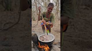 Mouthwatering Hadzabe Guinea Fowl Delicacyshortsfeed hadzabetribe [upl. by Trainor197]