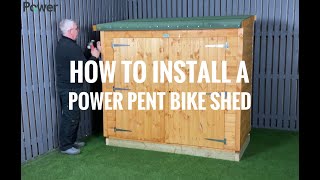 How to install a Power Pent Bike Shed by Power Sheds [upl. by Onilecram]