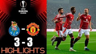 Europa League Thriller FC Porto vs Manchester United 03102024  6 Goals Red Card amp Late Drama [upl. by Elyad]