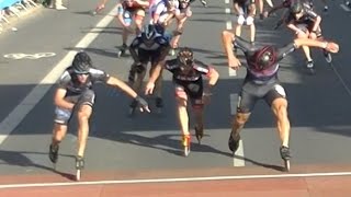 Berlin Inline Speed Skating Marathon 2016  Finish Slowmotion [upl. by Loar]