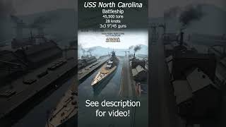 USS North Carolina USA Historical Campaign ultimateadmiraldreadnoughts [upl. by Annahsit]