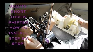 2003 Acura RSX Acuity Performance shifter short throw shifter installation How to step by step [upl. by Akyeluz]