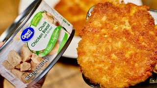 Easy amp Cheesy Canned Chicken Patties Recipe [upl. by Aisat]