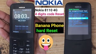 Nokia 8110 4G 4 digit code Reset  Nokia Banana Phone code Reset  Nokia TA 1059 screen code Reset [upl. by Eeniffar989]