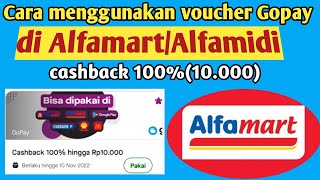 Cara menggunakan voucher cashback Gopay di alfamart [upl. by Yolanthe]