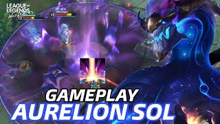 EL NUEVO AURELION SOL DESTROZA LA GRIETA EN WILD RIFT 💀 FULL GAMEPLAY DEL REWORK [upl. by Kato]