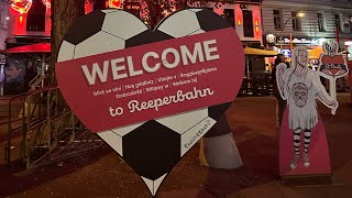 EURO 2024 REEPERBAHN HAMBURG GERMANY LIVE EVENING WALKING [upl. by Nrol]