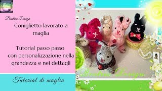 Coniglietto di Pasqua Semplice Lezioni a maglia per principianti [upl. by Legnaleugim]