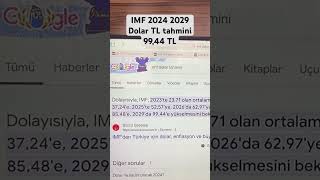 IMF 2024 2029 DOLAR TL TAHMİNİ [upl. by Aser]