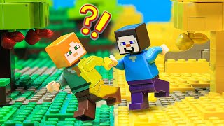 Minecraft but Everything I touch turns to GOLD  LEGO Minecraft Animation [upl. by Fitzsimmons870]