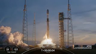 SpaceX launches 23 Starlink satellites on 3rd mission of 2024 nails landing [upl. by Zemaj347]