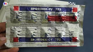 Sporidex CV 375 Tablet  Cephalexin and Clavulanate Tablet  Sporidex CV 375mg Tablet Uses Benefits [upl. by Ahseinar]