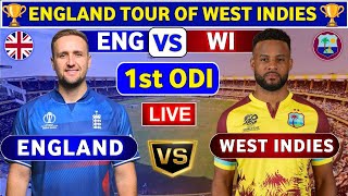 England vs West Indies 1st ODI  ENG vs WI 1st ODI Match Live Score amp Commentary England ODI [upl. by Farlee]