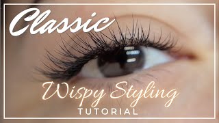 How to wispy classic lash extensions  step by step must watch [upl. by Anirhtak]