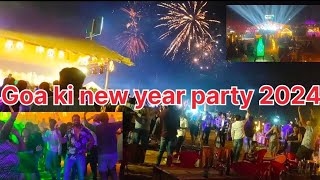 crazy new year celebration in Goa Beach Baga beachGoa beachgoa new year party [upl. by Burtie]