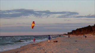 Latawiec dwulinkowy akrobacyjny nad Bałtykiem na polskiej plaży [upl. by Ulberto474]