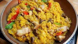 SIMPLE ARROZ VALENCIANA  Filipino Paella   Easy Arroz Valenciana Recipe [upl. by Hakym930]