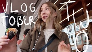 studying sourdough recipes and health update  VLOGTOBER [upl. by Yrffoeg]