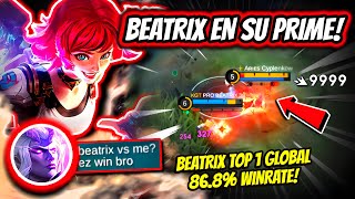 ¡LA TIRADORA MAS ELEGIDA EN EL COMPETITIVO BEATRIX TOP 1 GLOBAL 868 WINRATE  MOBILE LEGENDS [upl. by Narton]