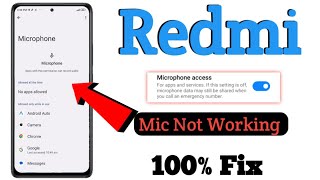 microphone not working in redmi  enable microphone setting [upl. by Ragouzis]