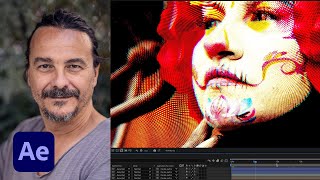 Créer un rendu demi ton  half tone dans After Effects [upl. by Norwood]