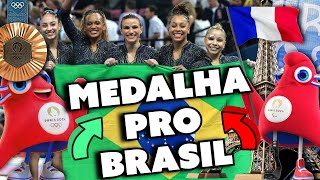 GIRO DAS OLIMPÍADAS  BRASIL CONQUISTA MEDALHA INÉDITA NA GINÁSTICA POR EQUIPES [upl. by Llenod911]