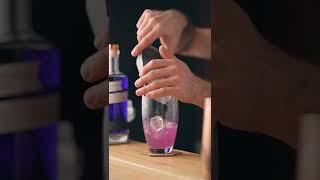 Making a Purple Gin Gimlet 🍹🍋 shorts [upl. by Bar427]