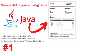 How to create pdf invoice in java [upl. by Griffin]