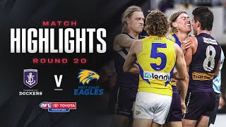 Fremantle v West Coast Eagles Highlights  Round 20 2024  AFL [upl. by Halullat692]