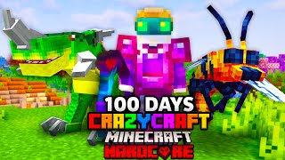 I Survived 100 Days in CRAZY CRAFT in Minecraft Hardcore [upl. by Ennoitna]