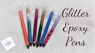 Glitter Epoxy Pen Tutorial  Another Fun Trend [upl. by Arvell]