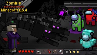 New Crewmate vs Ender Dragon Among Us Zombie 🛠 Survival Mode [upl. by Yecal216]