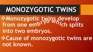 MONOZYGOTIC TWINSPREGNANCY [upl. by Isdnyl776]