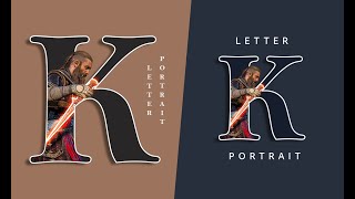 Letter K Portrait Design In Photoshop Tutorial  vikings  ad design [upl. by Fakieh869]