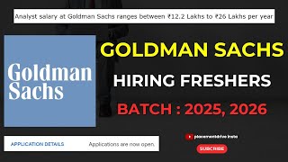 2025 Summer Internship or FullTime Analyst Role at Goldman Sachs  Application Tips amp Eligibility [upl. by Auhsot109]