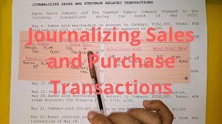 Basic Accounting  Journalizing Sales and Purchase Transactions Part 1 [upl. by Ganny]