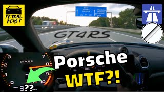 Porsche 718 GT4 RS  REAL Top Speed of my car on German Autobahn [upl. by Errised]