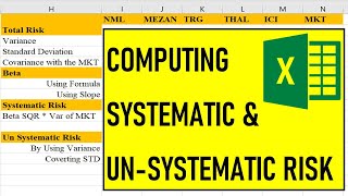 14 Computing Systematic and Unsystematic Risk in Excel [upl. by Decima]