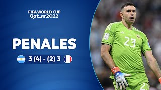 TANDA DE PENALES  ARGENTINA 3 4  3 2 FRANCIA  FINAL CATAR 2022 [upl. by Roby796]