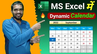 Excel Dynamic Calendar  How to Create Calendar in Excel  Excel Tips and Tricks [upl. by Danforth]