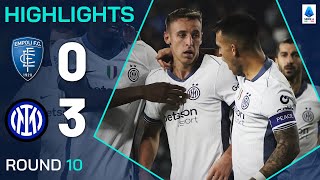 EMPOLIINTER 03  HIGHLIGHTS  Frattesi at the double and Lautaro rounds it off  Serie A 202425 [upl. by Subocaj]