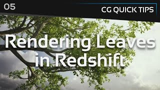 Rendering Leaves in Redshift  CG Quick Tips 5 [upl. by Flight]