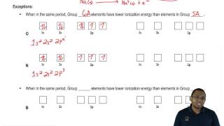 Exceptions to Ionization Energy in Groups 5A amp 6A [upl. by Yrellav]