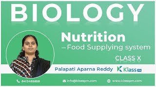 Nutrition  Food supply System by Aparna  Unit1  SSC Biology  10th class Biology  KlassPM [upl. by Neeluqcaj702]