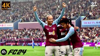 ASTON VILLA vs LEICESTER CITY  BARCLAYS WOMEN’S SUPER LEAGUE  FC24 PS5 4K GAMEPLAY [upl. by Cynara]