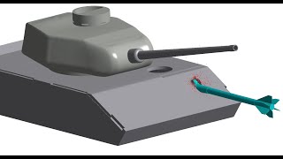 120 mm KE M829 APFSDS Vs T44 Tank Armor Inclined Plate Tank Scale 025 [upl. by Ellerihs]