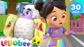 🐑 Baa Baa Black Sheep KARAOKE  BEST OF LELLOBEE  Sing Along With Me  Moonbug Kids Songs [upl. by Yraeg740]